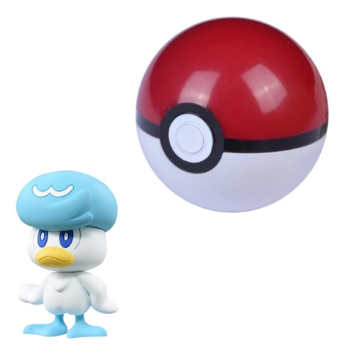 1 Pokeball Pokebola + 1 Pokemon Figurita Quaxly Paldea 