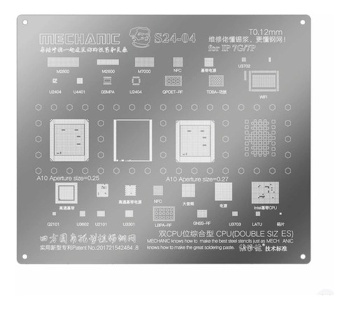 Stencil P/reballing S24-04 Mechanic