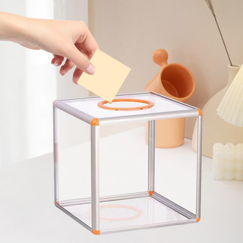 Urna Transparente, Caja Cuadrada, Contenedor De Medio