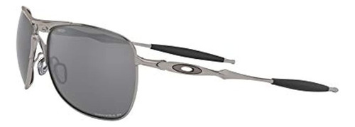 Óculos de sol polarizados Oakley Crosshair Standard armação de liga c-5 cor lead, lente black de plutonite prizm, haste lead de liga c-5 - OO4060