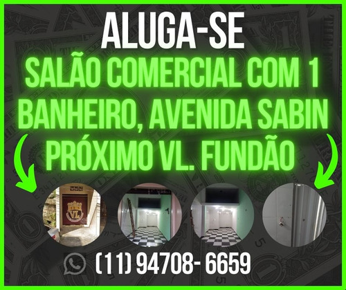 Salão Comercial De 18 M² Com Pé Direito Alto (4 M De Altura), Localização Em Avenida Movimentada