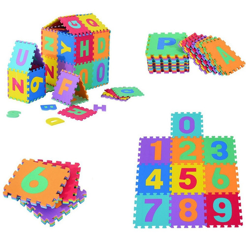 Goma Eva Infantil Numeros Letras Animales 30 Planchas St