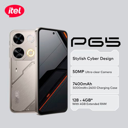 Celular Itel P65 Cyber Titanium Gamer Dual Sim 128gb 4gb Ram Dorado Claro