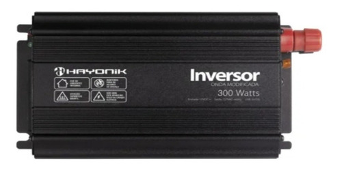 Inversor de corrente Hayonik 300W com voltagem mínima de saída 127V e 12V de entrada