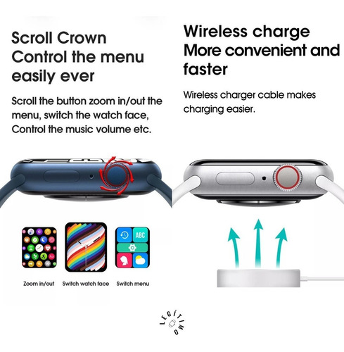 Imagen 5 de 10 de Smartwatch W37 Pro Series7 Rosa Original 2022 + Malla Metal