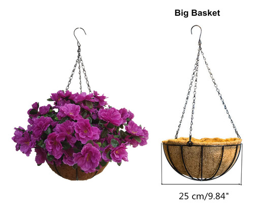 Maceta Colgante De Flores Artificiales Para Decoración Exte