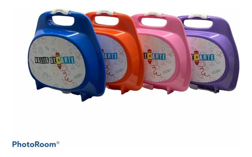 Imagen 3 de 7 de Valija De Arte Cofre Combo Kit Escolar A25 Jardin Primario