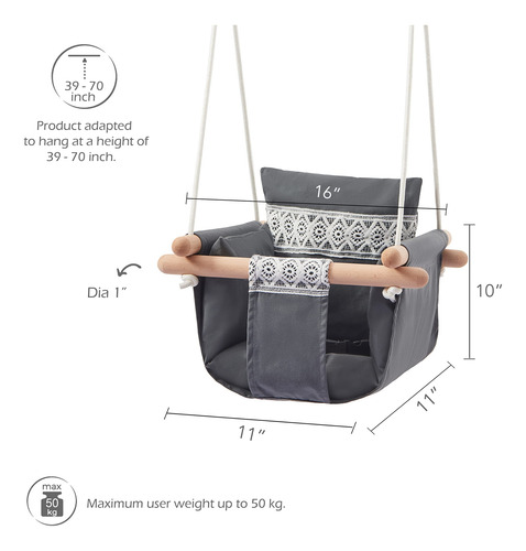 Columpio Para Bebés Sundayze Secure Con Cinturón De Segurida