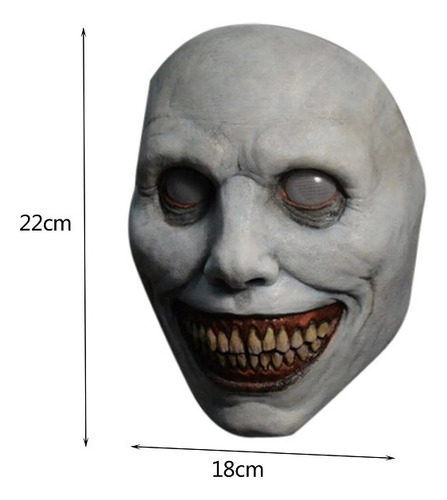 Máscara Do Mal Diabo Branco Rosto Inteiro Halloween Carnaval
