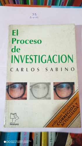 Libro El Proceso De Investigación. Carlos Sabino