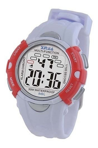 10 Reloj Digital Niño Xinjia 849l Resistente Al Agua 7 Luces