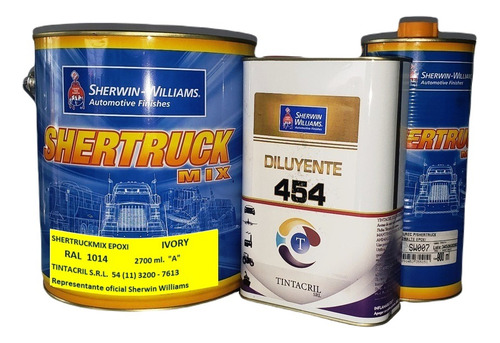 Pintura Epoxi Ral 1014 Kit X 4.5 Lts. Marfil Brillante