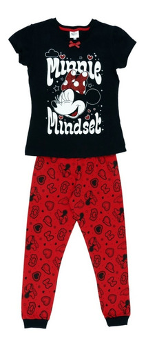 Pijama Original Disney Minnie Mouse Pantalón + Blusa P/niña