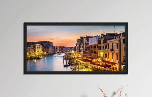 Cuadro Decorativo Canal Grande Venecia 124.5 X 62.3 Cm 