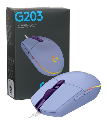 P Mouse Logitech G203 Lightsync Rgb 8000 Dpi