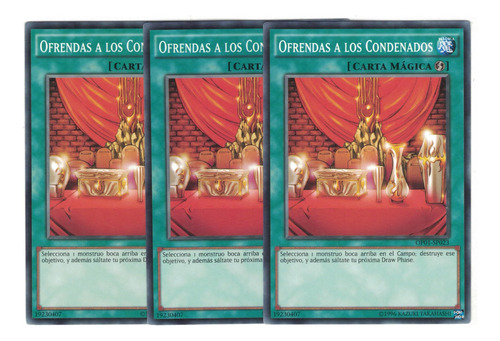 Yugioh 3x Offerings To The Doomed Comun Op01-sp023