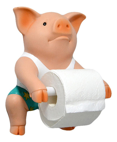 Soporte De Papel Higiénico Divertido De Cerdo, Soporte Para