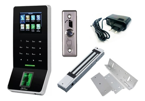 Imagen 1 de 10 de Combo Control De Acceso Biométrico Reloj Personal F22 Zkteco