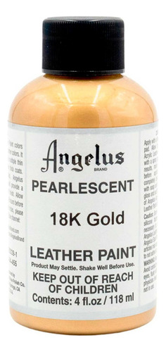 Pintura Acrílica Angelus 4 Oz ( 1 Pieza ) Color Gold 18k