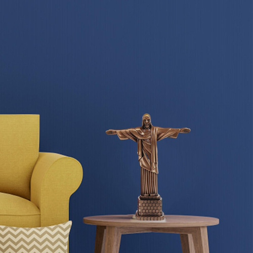 Cristo Jesús Figura Estatuilla Escultura Bronce Rojo