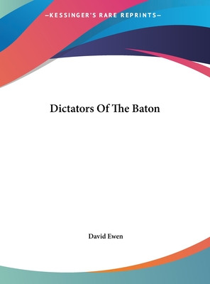 Libro Dictators Of The Baton - Ewen, David