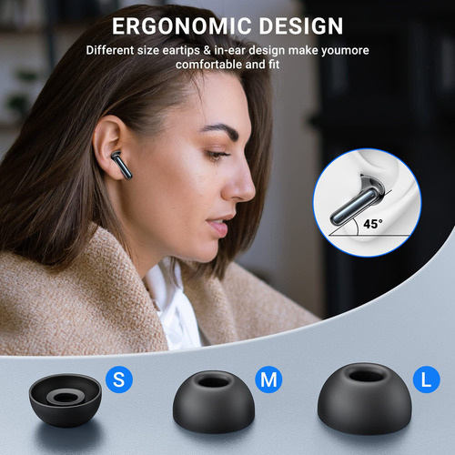 Fones De Ouvido Tws Estéreo Hifi Sem Fio Cancelamento Ruído Ipx6