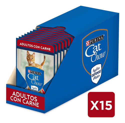 Pack Cat Chow® Adultos Carne 85 Gr