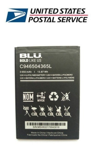 Batería De C946504365l Original Blu 13.87wh Para Blu Vida Ma