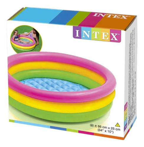 Intex Piscina Inflable Arco Iris 14l Caja 85 X 25 Cm
