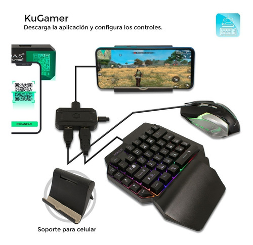 Imagen 6 de 7 de M-1200 Kit De Mouse Y Teclado Para Juegos Pc Y Móvil Led