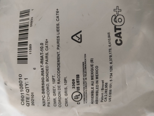 Cable Utp Red Patch Cord Rj45 Cat 6 (Usado)