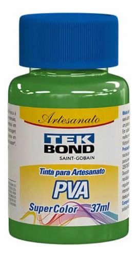 Tinta Pva Para Arte E Artesanato Tekbond Super Color 37ml Cor Verde Grama