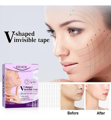 Cinta De Estiramiento Facial Instantánea J Face Lift Tape, D