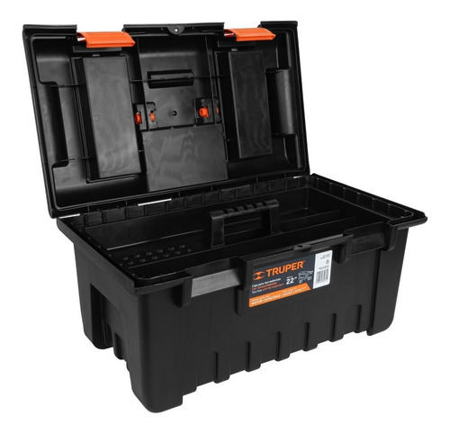 Imagen 3 de 8 de Caja Herramientas Plastica 22 Compartimiento Naranja Truper