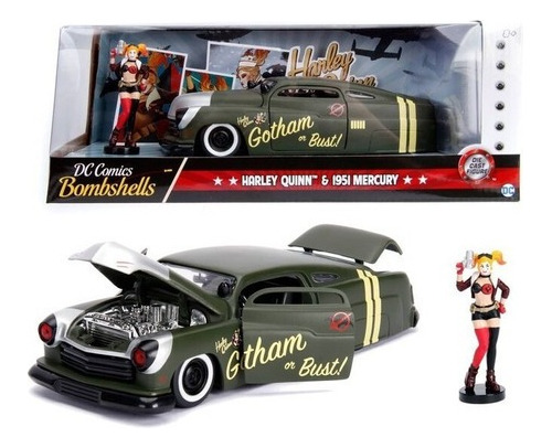 Jada Harley Quinn Auto 1951 Mercury Bombshells Coleccionable