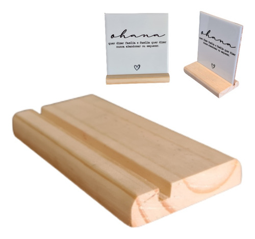 Kit 4 Suportes Para Plaquinha Mdf 3mm