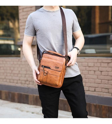 Mochila De Hombro De Piel Sintética Para Hombre