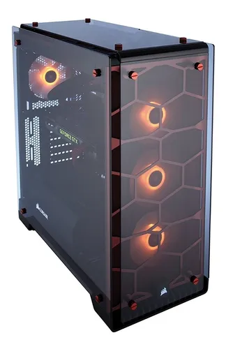 Corsair Crystal 570x Rgb Red Torre Para Computador Pc Case