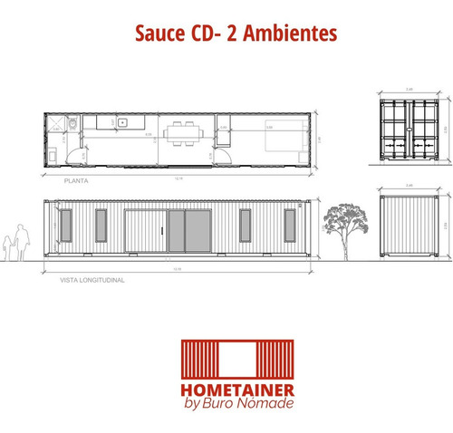 Imagen 2 de 10 de Casa Container Llave En Mano 30 M2 Hometainer