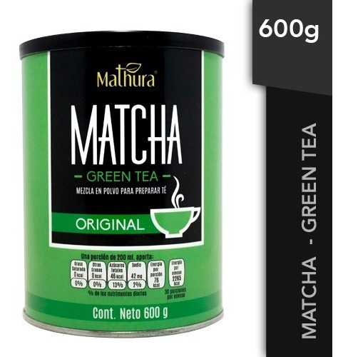 Te Matcha Green Tea 1 Lata De 600g Marca Mathura