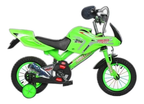 Bicicleta Tipo Moto De Carreras Rin16 Sonido Varios Colores