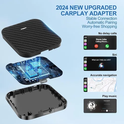 Adaptador Inalámbrico 2 En 1 Para Carplay/android Automático