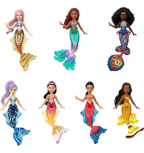 Mattel Disney La Sirenita Ariel And Sisters Pequeño Conjunto