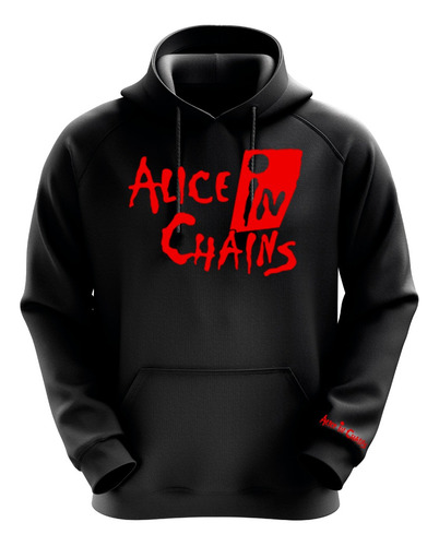 Polerón Negro Alice In Chains Diseño 3