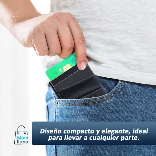 Pack 2 Tarjetero Billetera Rfid Slim Delgado Minimalista