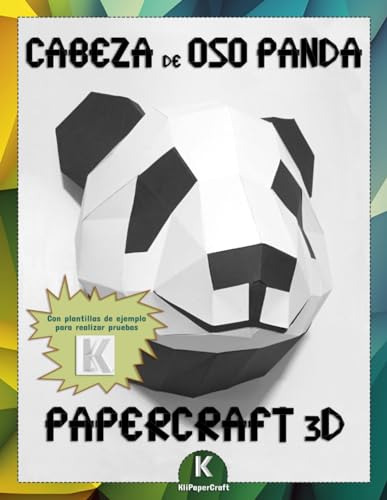 Papercraft 3d Cabeza De Oso Panda: Kit De Origami 3d Para Re