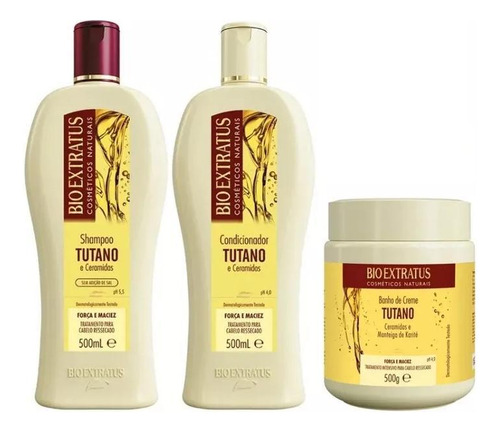 Kit Tutano Shampoo + Condicion. 500ml + Banho De Creme 500g