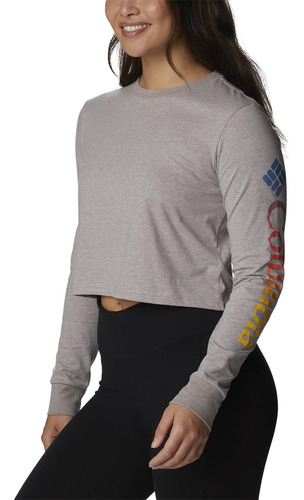 Polera Manga Larga Mujer North Cascades Gris Columbia