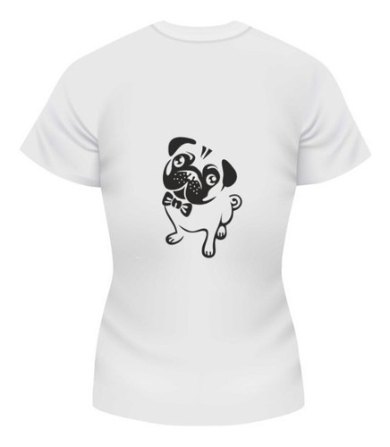 Playera Animal Perro Pug Moño