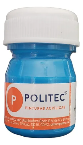 Pintura Acrilica Politec Celeste 20 ml No313 caja c/12 piezas 14176 - Código: 14176 | Compra en Guadalajara